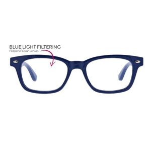 Peepers Blue Light Filtering Eyeglasses for Kids, New in Box, Navy Blue